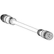 WOODHEAD Micro-Change (M12) Double-Ended Cordset, 5 Pole, Male (Straight) To Female (Straight) DND22AM040